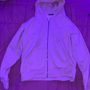 light pink brandy melville zip up sweatshirt